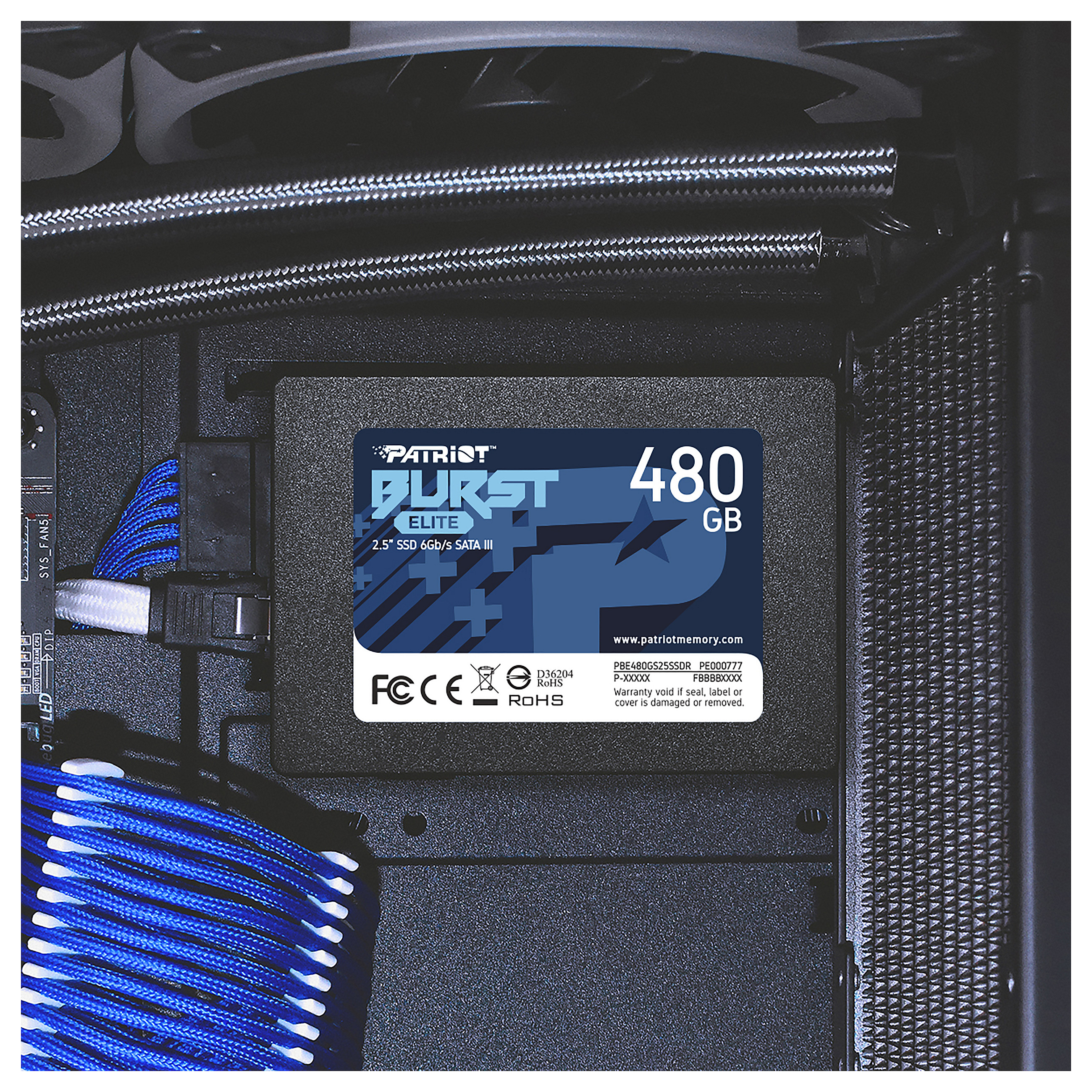 Patriot SSD Burst Elite R450/W320, 480GB, 7mm,2.5"-5