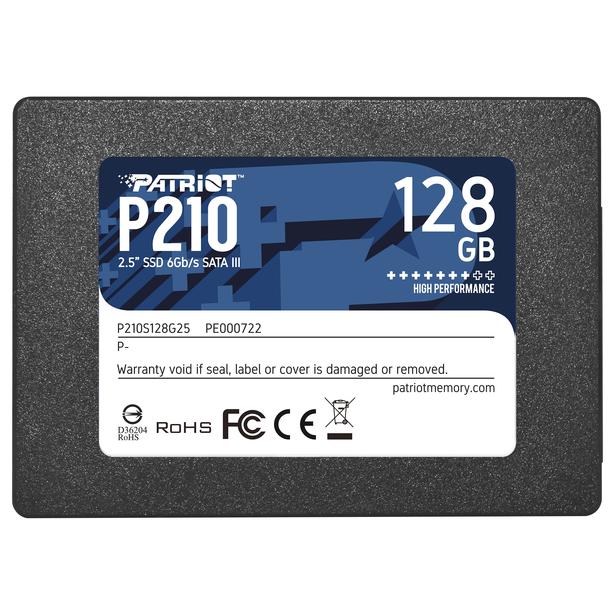 Patriot SSD P210 R520/W430, 128GB, 7mm, 2.5"-1