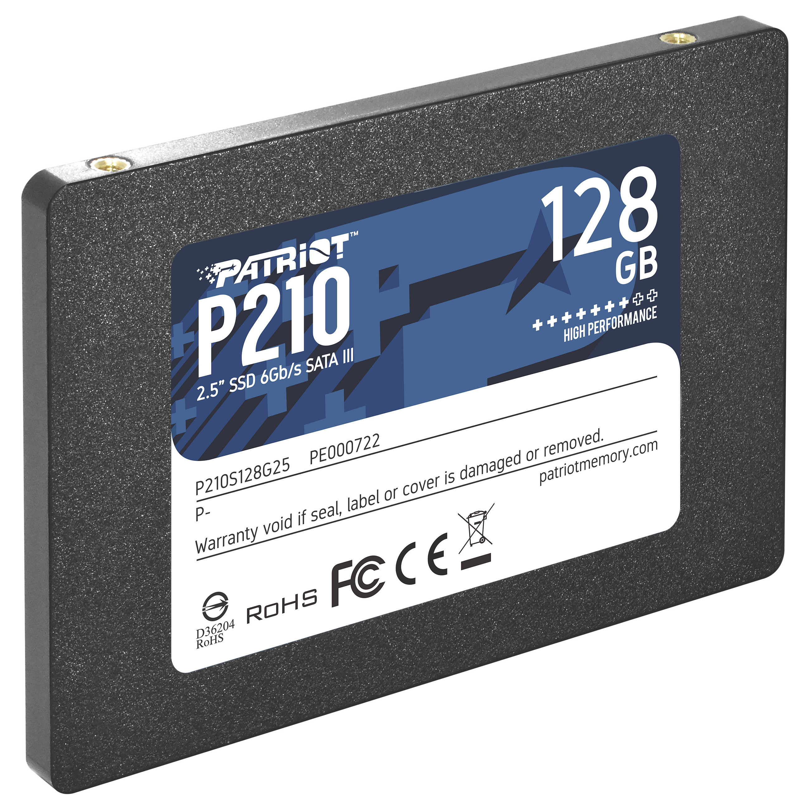 Patriot SSD P210 R520/W430, 128GB, 7mm, 2.5"-3