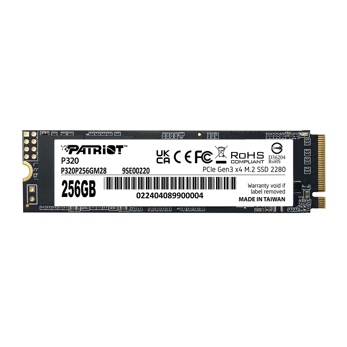 Patriot SSD P320 R2200/W1200, 256GB, M.2 NVMe-1