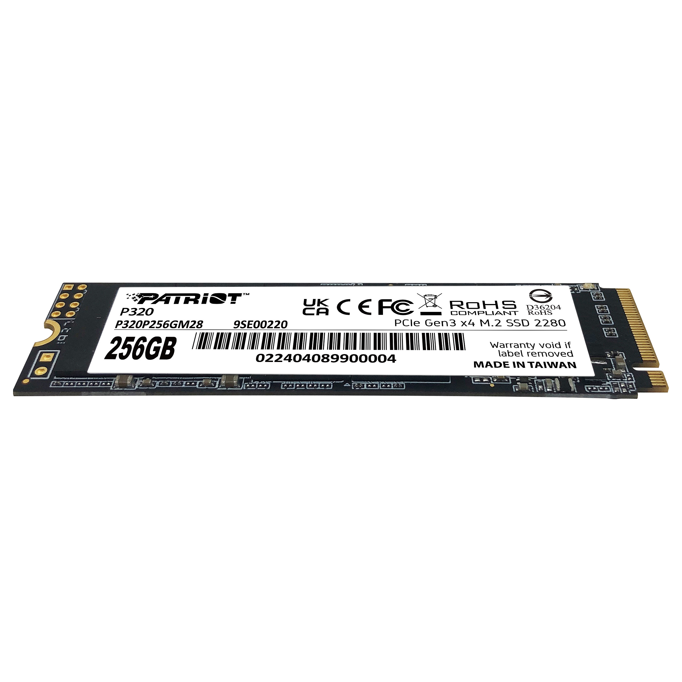 Patriot SSD P320 R2200/W1200, 256GB, M.2 NVMe-6