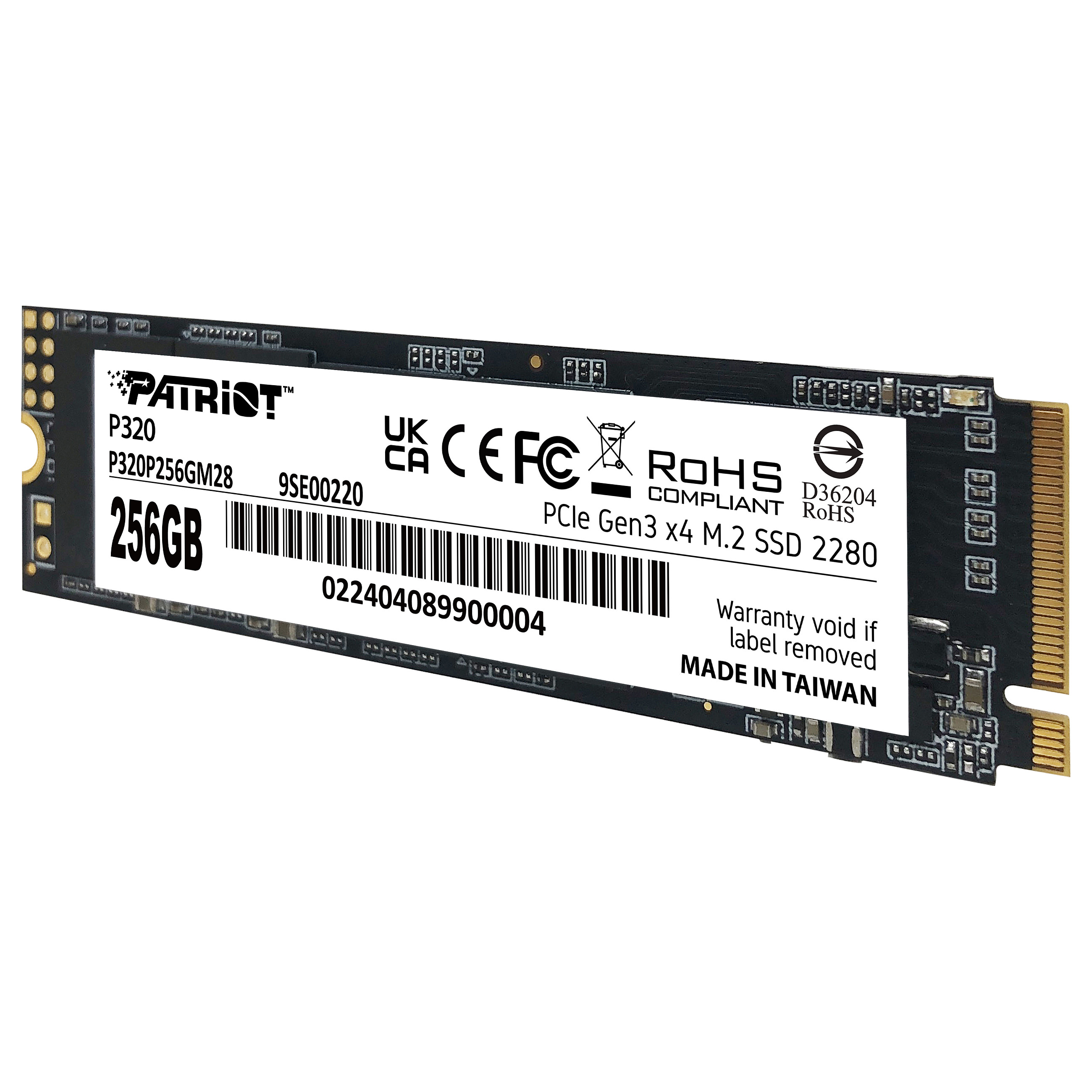 Patriot SSD P320 R2200/W1200, 256GB, M.2 NVMe-8