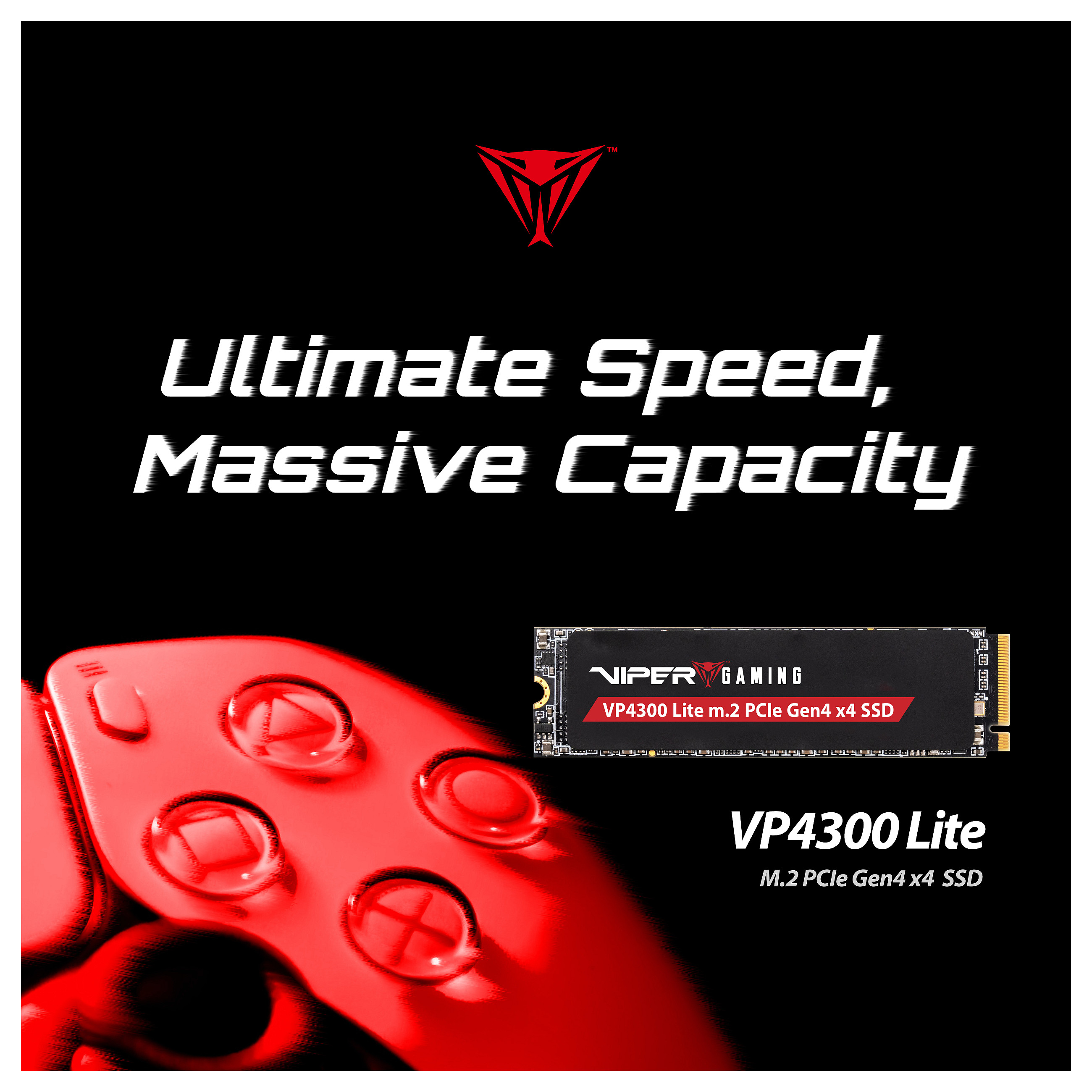 Patriot VP4300 LITE, R7400/W6400, 1TB, M.2 NVMe-18