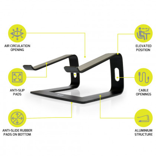 Stalak PORT DESIGNS Port (ergonomski, aluminij, silikon, za prijenosna računala 10 do 15,6'')-0
