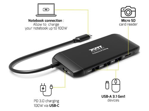 Priključna stanica Port Designs USB-C 901913 1x4K ili 2xFHD, do 100W-0