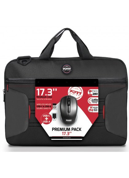 Port premium pack torba 17,3" + bežični miš crna