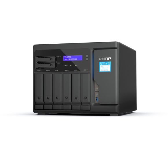 NAS QNAP TS-855X-8G-EU (6 x 3.5-inch + 2 x 2.5-inch SATA, 308 TB, Intel Atom C5125, 8 GB RAM, QTS 5.1.0)-0