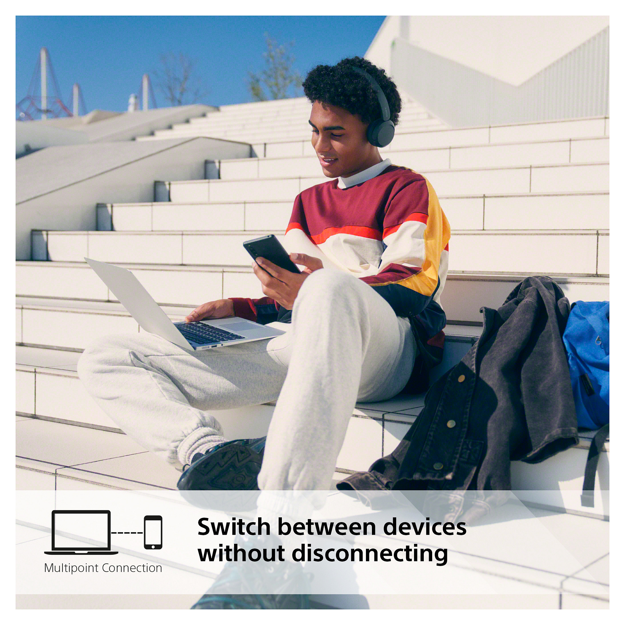 Slušalice SONY WH-CH520 On-Ear crne (bežične, Bluetooth)-12