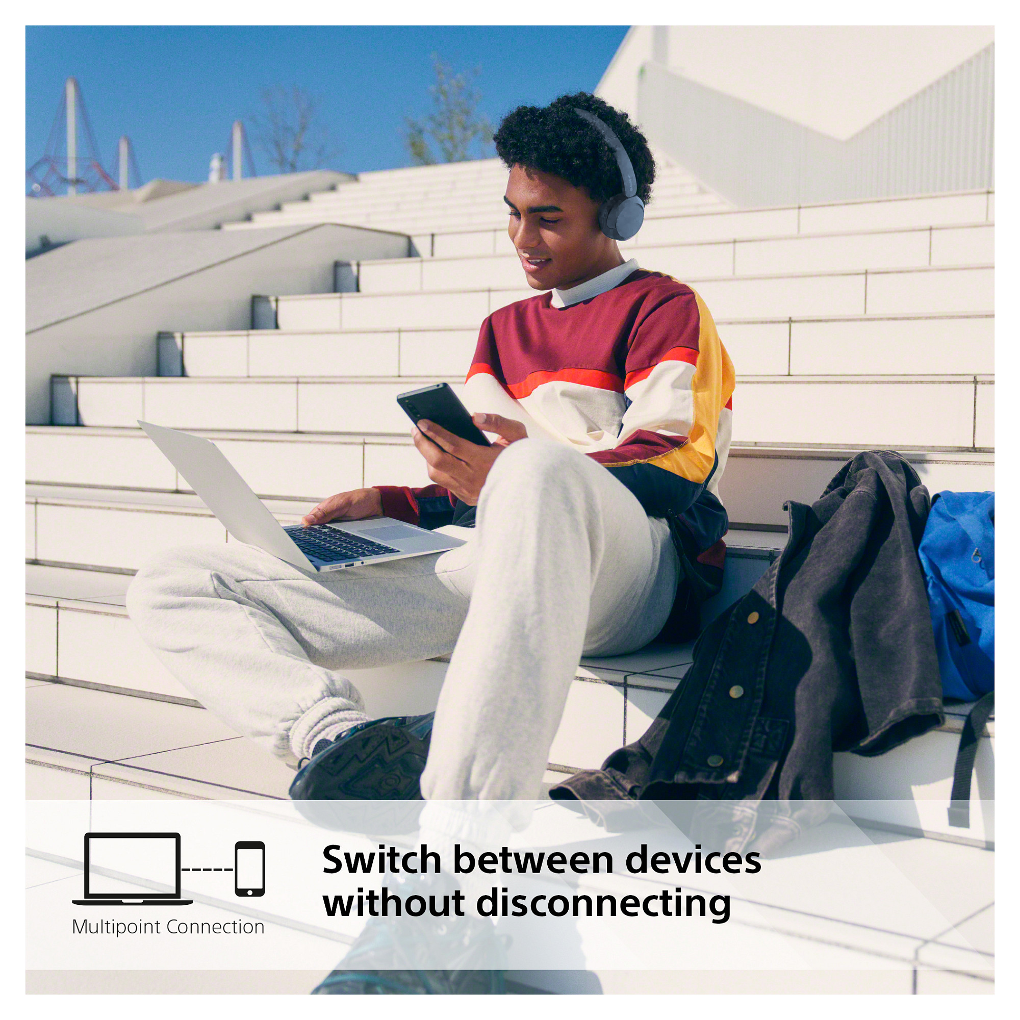 Slušalice SONY WH-CH520 On-Ear plave (bežične, Bluetooth)-12