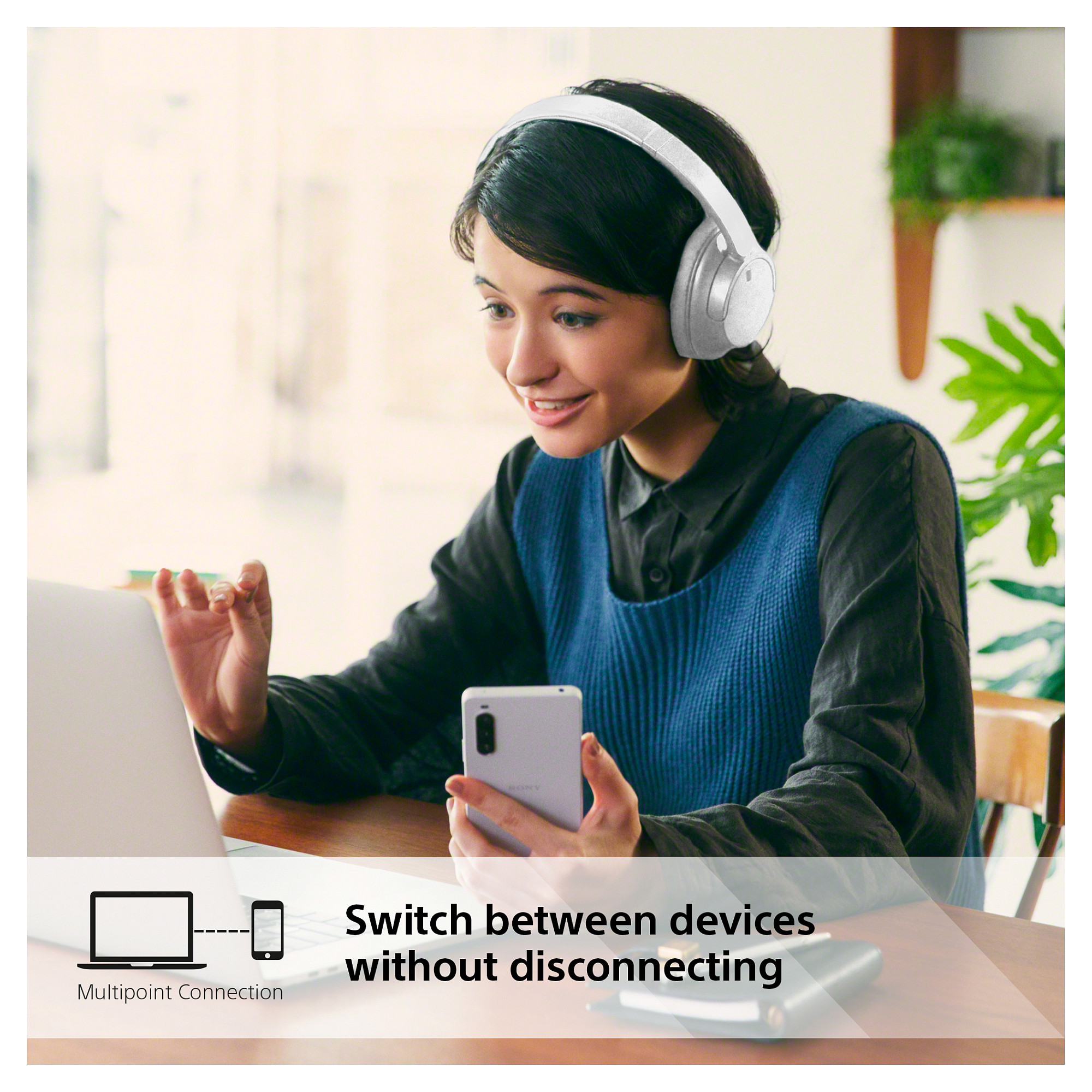 Slušalice SONY WH-CH720N, bežične bijele-8