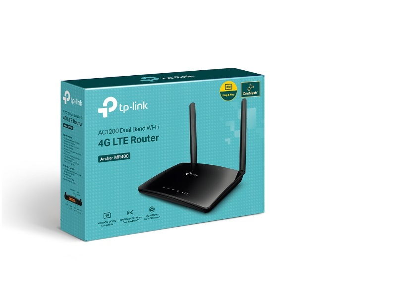 TP-Link AC1200 Archer MR400 bežični usmjerivač, Dual-Band 4G LTE, 300Mbps/867Mbps (2.4GHz/5GHz), 802.11a/b/g/n/ac, 1×WAN, 3×LAN, utor za SIM karticu, 2×odvojive antene-12