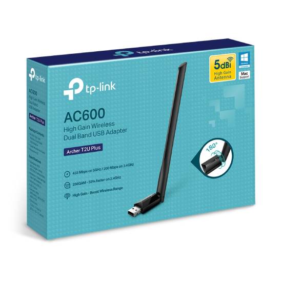 TP-Link Archer T2U Plus, AC600 WLAN USB adapter-0