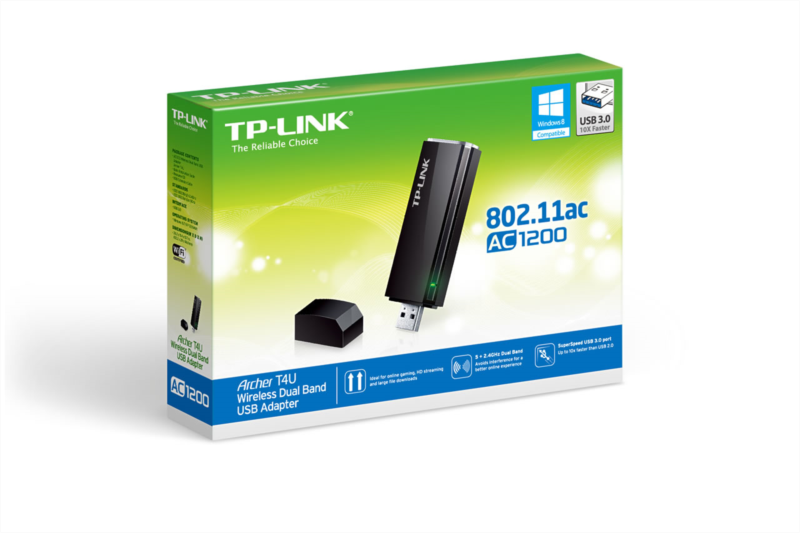 TP-Link AC1300 Archer T4U bežični Dual-Band USB3.0 adapter 400Mbps/867Mbps (2.4GHz/5GHz), 802.11a/b/g/n/ac, WPA2/WPA, WPS-6