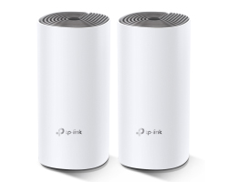 Bežična pristupna točka TP-Link AC1200 Deco E4 (2 pack) Mesh Wi-Fi, Dual-Band 300Mbps/867Mbps (2.4GHz/5GHz), 2×LAN, 2×interna antena, Deco App-2