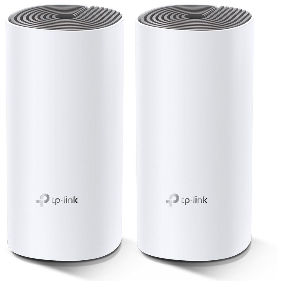 Bežična pristupna točka TP-Link AC1200 Deco E4 (2 pack) Mesh Wi-Fi, Dual-Band 300Mbps/867Mbps (2.4GHz/5GHz), 2×LAN, 2×interna antena, Deco App-6