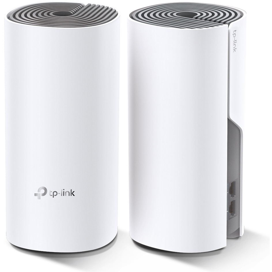Bežična pristupna točka TP-Link AC1200 Deco E4 (2 pack) Mesh Wi-Fi, Dual-Band 300Mbps/867Mbps (2.4GHz/5GHz), 2×LAN, 2×interna antena, Deco App-8
