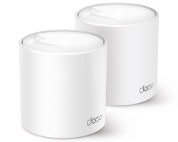 TP-Link AX3000 Deco X50 (2-pack), Dual-Band Mesh Wi-Fi 6, 574Mbps/2402Mbps (2.4GHz/5GHz), 802.11ax/ac/n/a/b/g, 3×G-LAN, Deco App-1