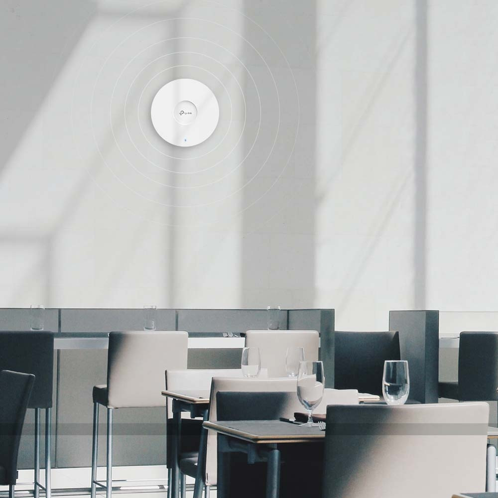 TP-Link AX1800 bežična pristupna točka stropna Dual-Band Wi-Fi 6 (AP), 574Mbps/1201Mbps (2.4GHz/5GHz), 802.11ax/ac/n/g/b/a, 1×G-LAN, podrška za PoE, 4×interna antena-16