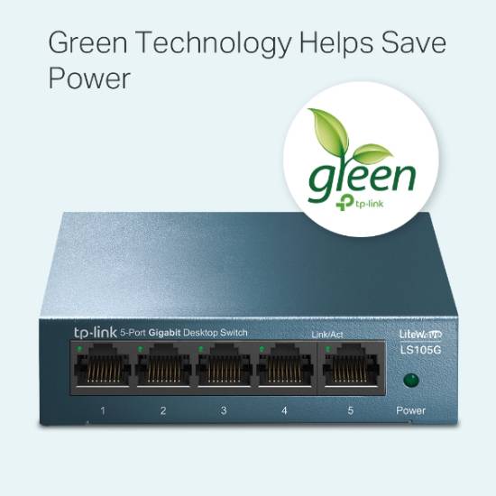 TP-Link LiteWave 5-Port Gigabit Desktop preklopnik (Switch), 5×10/100/1000 RJ45 Ports, metalno kučište-1