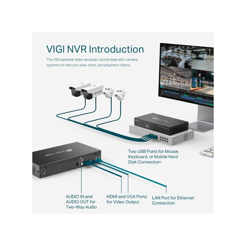 Samostalni NVR TP-LINK VIGI NVR1008H- 5MP (8 kanala, mrežni video snimač)-6
