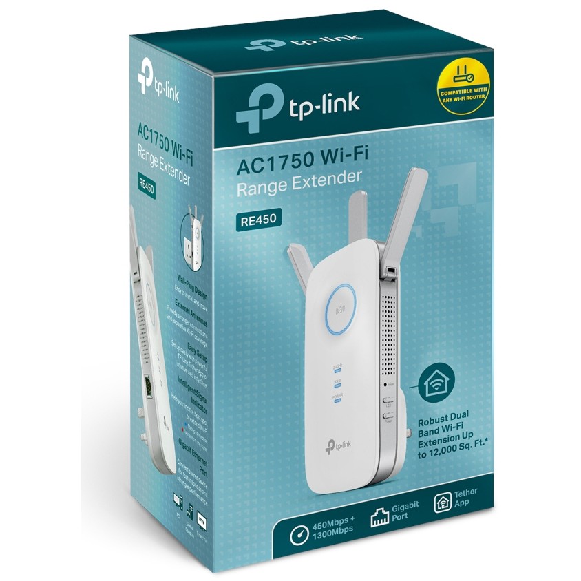 TP-Link AC1750 bežični pojačivač dometa (Range Extender), Dual Band 450Mbps/1300Mbps (2.4GHz/5GHz), 802.11ac/a/b/g/n, 1×G-LAN, Range extender mod, 3×fiksna antena-13