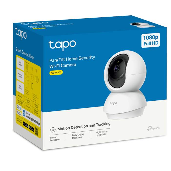 Nadzorna kamera TP-LINK Tapo C200 (2MP, IR, PT, WiFi, unutarnja)-25