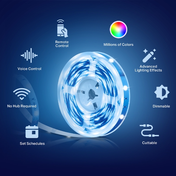 TP-Link Tapo L900-5 Smart Wi-Fi Light Strip, 5m, 13.5 W, dimabilna, glasovna kontrola, multicolor-0