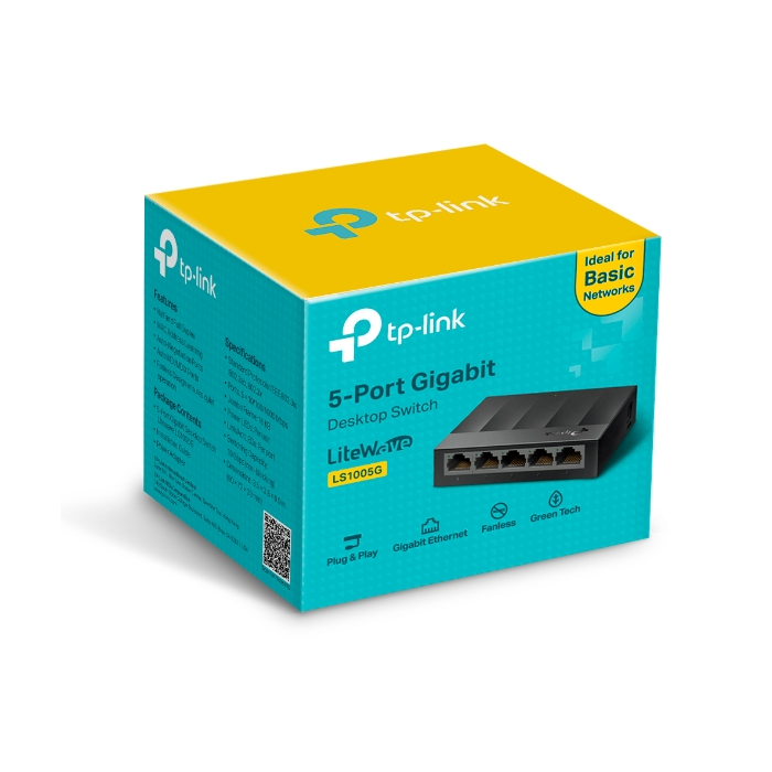 TP-Link LS1005G, 5-port Gbit switch, plastično-13