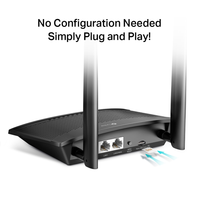TP-Link bežični N 4G LTE usmjerivač (Router) 300Mbps (2.4GHz), 802.11b/g/n, interni 4G modem, 2×LAN/WAN, utor za SIM karticu, 2× LTE odvojive antene-18