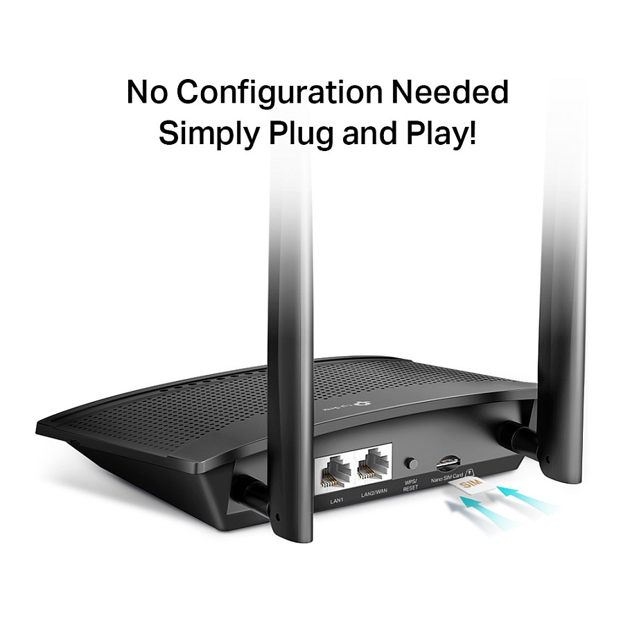 TP-Link bežični N 4G LTE usmjerivač (Router) 300Mbps (2.4GHz), 802.11b/g/n, interni 4G modem, 2×LAN/WAN, utor za SIM karticu, 2× LTE odvojive antene-11