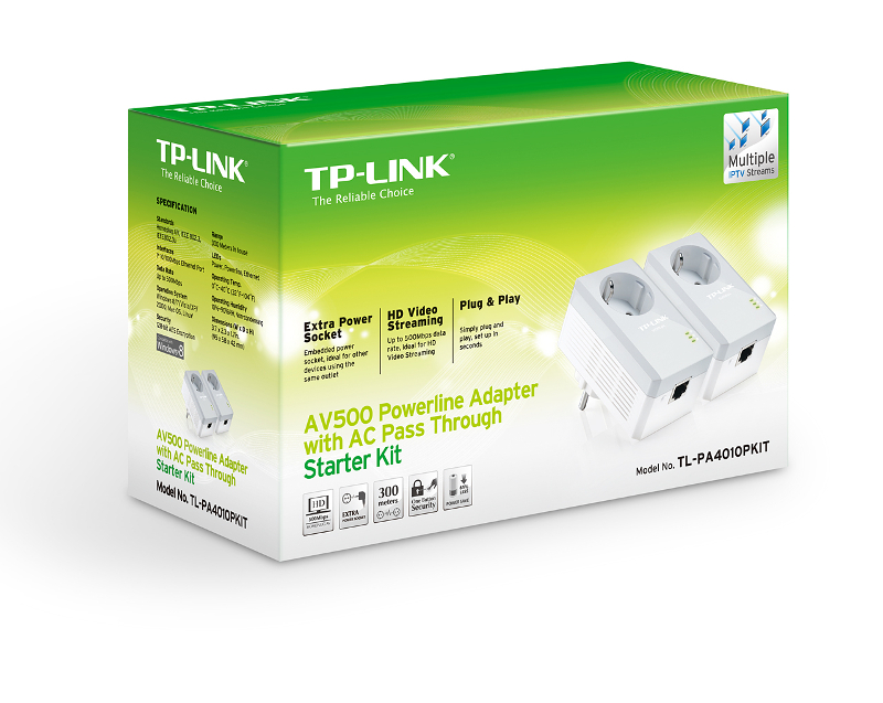 Mrežni adapter TP-LINK AV600 TL-PA4010P 600Mbps, 1× mrežni ulaz, dodatna strujna utičnica - KORIŠTENI jamstvo 6 mjeseci-0