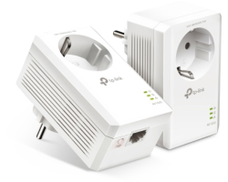 Gigabit mrežni adapter TP-LINK AV1000 Powerline (1000 Mbps, dodatna strujna utičnica, HomePlug AV2, duplo pakiranje)-1