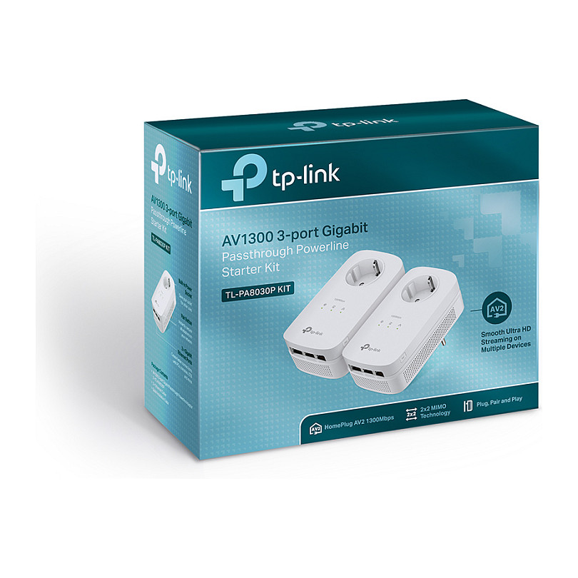 Mrežni adapter TP-LINK AV1300 Powerline Gigabit 1300Mbps 3×GLAN 2×2 MIMO-4