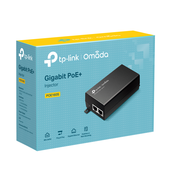 TP-Link PoE+ Injector Adapter, 1×Gbit PoE Port, 1×Gbit Non-PoE Port, 802.3at/af, Data+Power po istom kablu, do 100m, plastično kućište-12