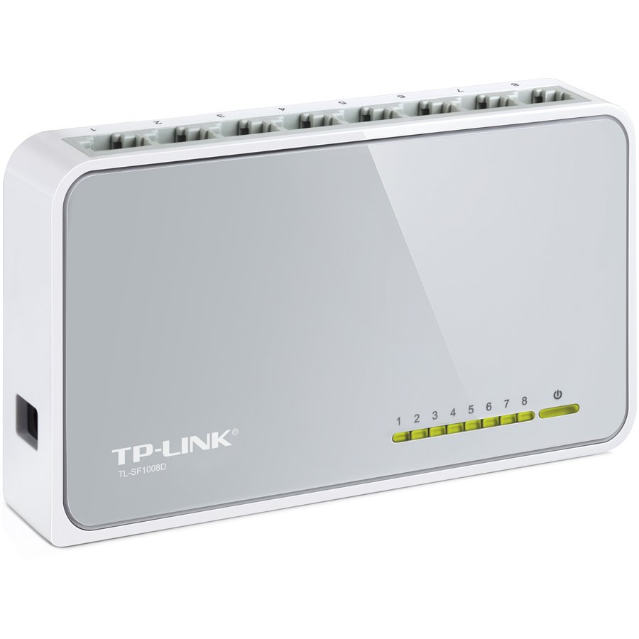 TP-Link 8-port mini Desktop preklopnik (Switch), 8×10/100M RJ45 ports, plastično kućište-2
