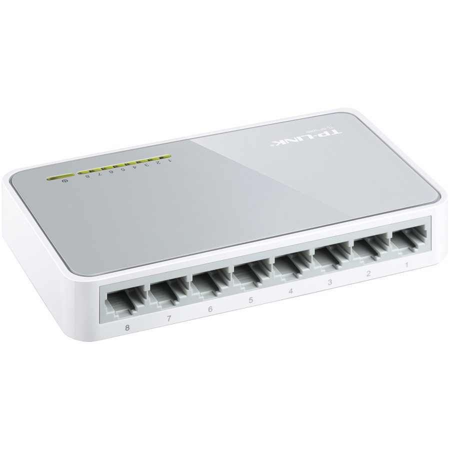 TP-Link 8-port mini Desktop preklopnik (Switch), 8×10/100M RJ45 ports, plastično kućište-4