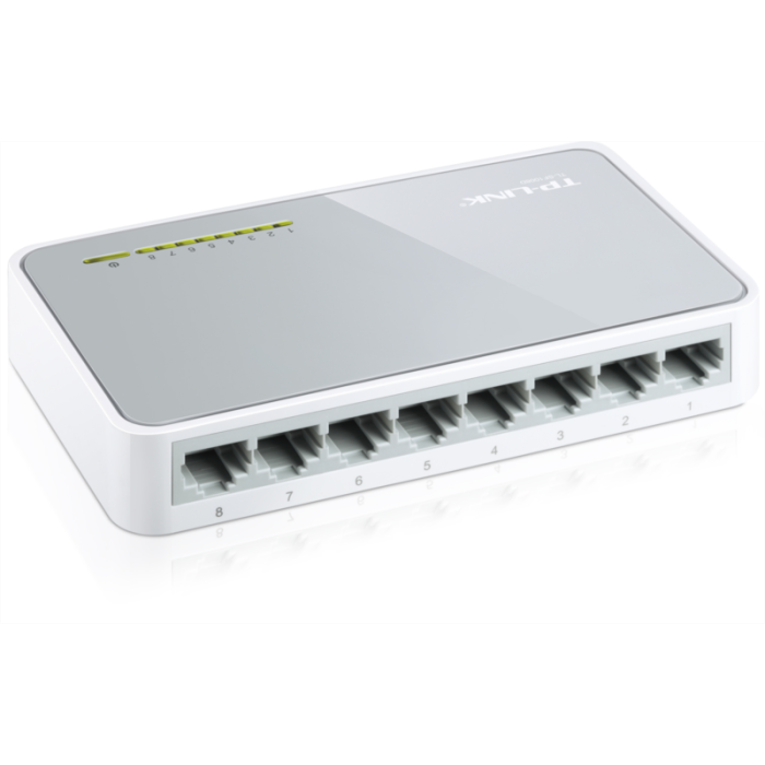 TP-Link 8-port mini Desktop preklopnik (Switch), 8×10/100M RJ45 ports, plastično kućište-8