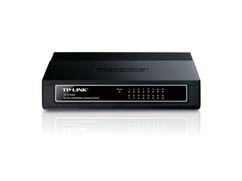 TP-Link 16-port Desktop preklopnik (Switch), 16×10/100M RJ45 ports, plastično kućište-5