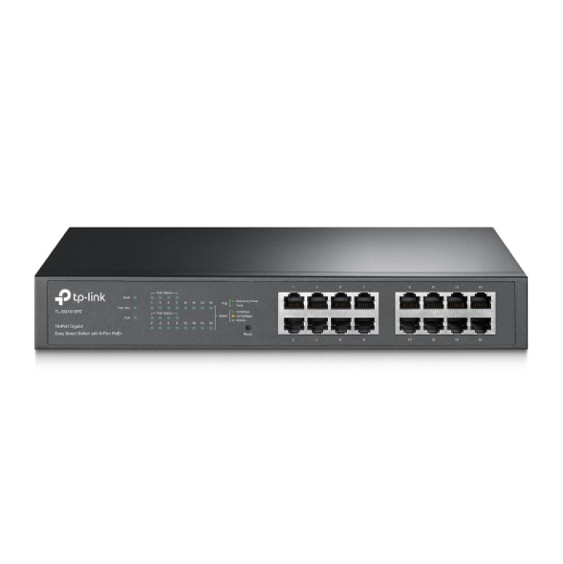 Preklopnik TP-LINK TL-SG1016PE 16-port Gigabit PoE+ (16×10/100/1000M RJ45, 8×PoE+, metalno kućište)-3