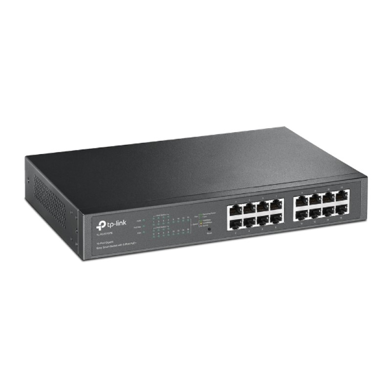 Preklopnik TP-LINK TL-SG1016PE 16-port Gigabit PoE+ (16×10/100/1000M RJ45, 8×PoE+, metalno kućište)-0