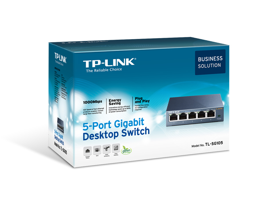 TP-Link 5-port Gigabit Desktop preklopnik (Switch), 5×10/100/1000M RJ45 ports, metalno kućište-4