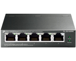 TP-Link 5-port Gigabit PoE Easy Smart preklopnik (Switch), 5×10/100/1000M RJ45, 4×PoE+, metalno kućište, 13" (65W)