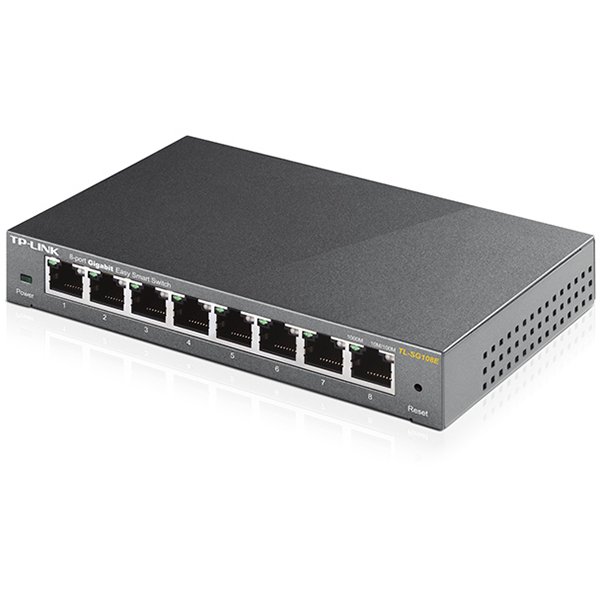 TP-Link 8-port Gigabit Easy Smart preklopnik (Switch), 8×10/100/1000M RJ45 ports, metalno kučište-0