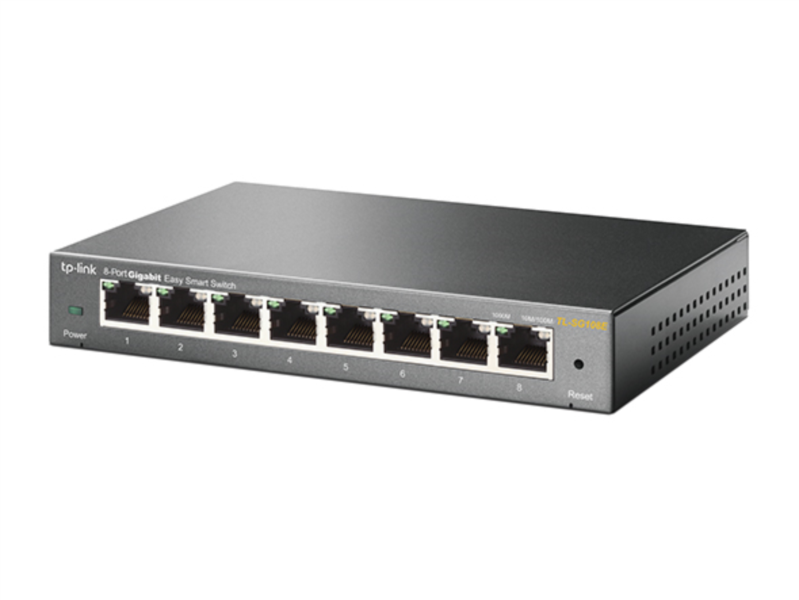 TP-Link 8-port Gigabit Easy Smart preklopnik (Switch), 8×10/100/1000M RJ45 ports, metalno kučište-3