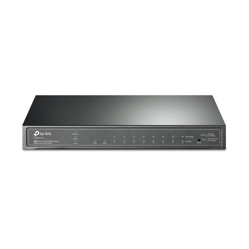 Preklopnik TP-LINK TL-SG2210P 10-port Gigabit PoE+ Smart (8×10/100/1000M RJ45 + 2×SFP, metalno kućište, 61W)-10