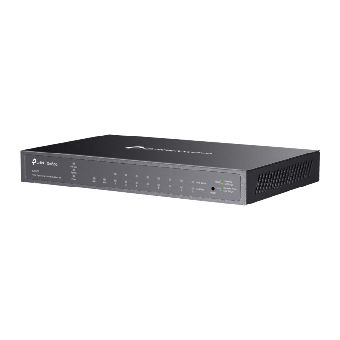 Preklopnik TP-LINK TL-SG2210P 10-port Gigabit PoE+ Smart (8×10/100/1000M RJ45 + 2×SFP, metalno kućište, 61W)-6