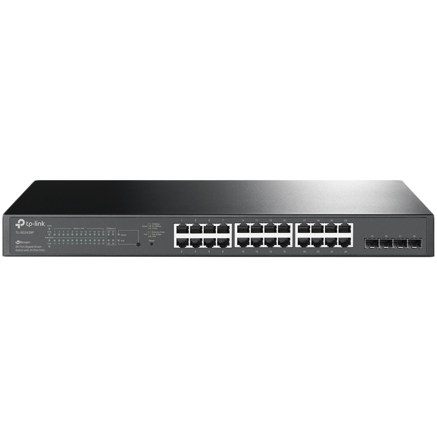 Preklopnik TP-LINK JetStream 24-port Gigabit L2 PoE+ Smart (250W)-0