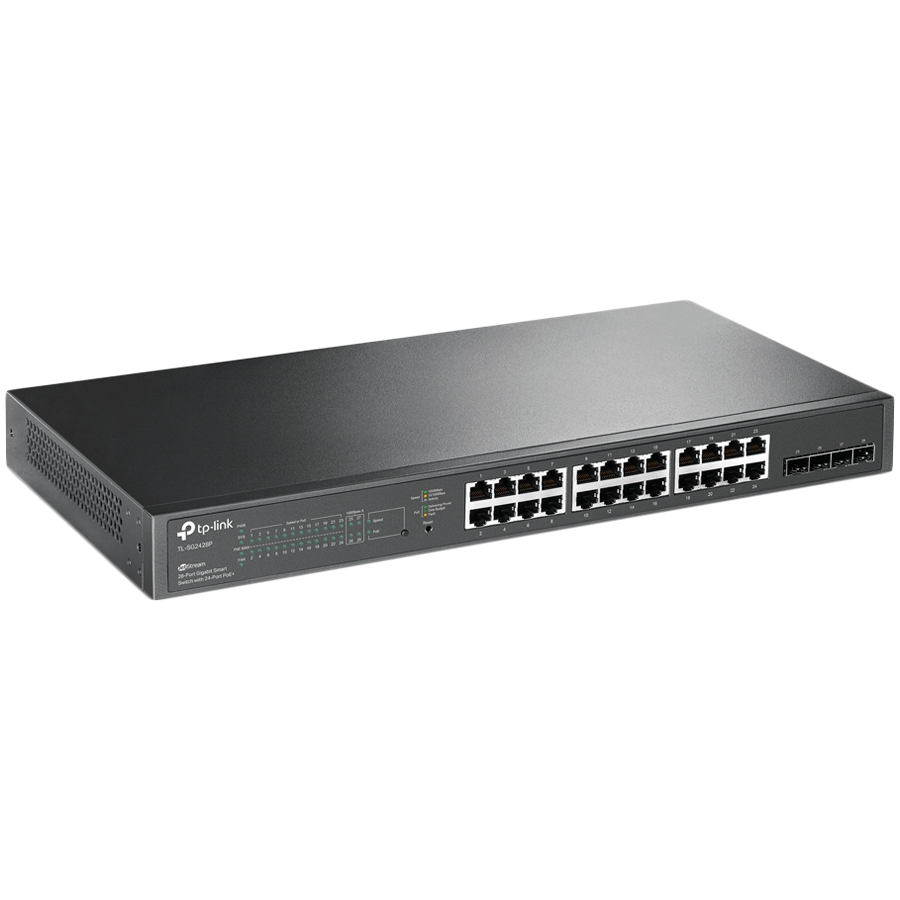 Preklopnik TP-LINK JetStream 24-port Gigabit L2 PoE+ Smart (250W)-3