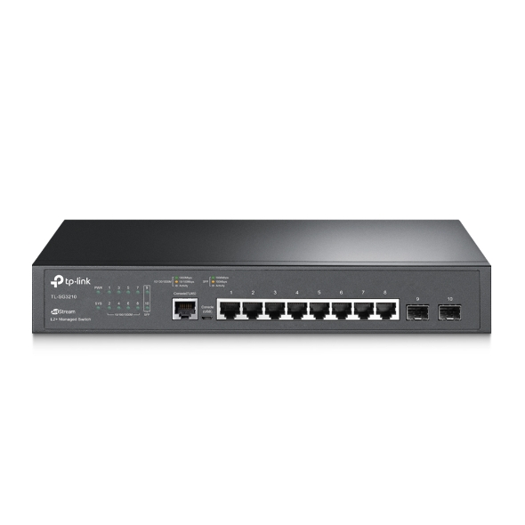 TP-Link JetStream 8-port Gigabit L2 upravljiv preklopnik (Switch), 8×10/100/1000M RJ45 ports, 2×Gigabit SFP, 1U 13" rack-mount-1