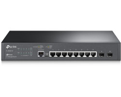 TP-Link JetStream 8-port Gigabit L2 upravljiv preklopnik (Switch), 8×10/100/1000M RJ45 ports, 2×Gigabit SFP, 1U 13" rack-mount-0